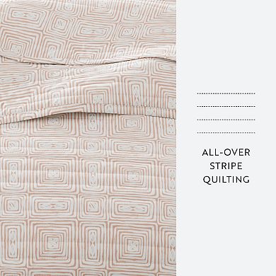 Home Collection Geometric Maze All Season Down-Alternative Quilt Set