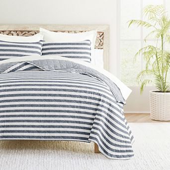 Home Collection Classic Stripe Reversible All Season Down-Alternative Quilt Set
