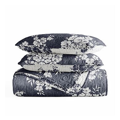 Home Collection Distressed Bouquet Reversible All Season Down-Alternative Quilt Set