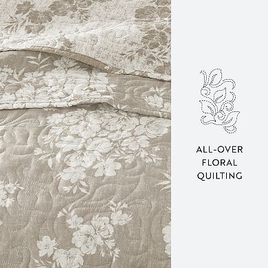 Home Collection Distressed Bouquet Reversible All Season Down-Alternative Quilt Set
