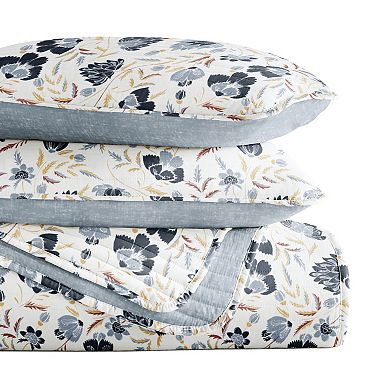 Home Collection French Jacobean Reversible All Season Down-Alternative Quilt Set