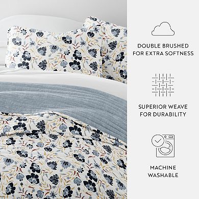 Home Collection French Jacobean Reversible All Season Down-Alternative Quilt Set