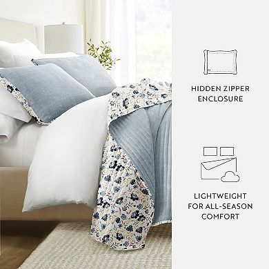 Home Collection French Jacobean Reversible All Season Down-Alternative Quilt Set