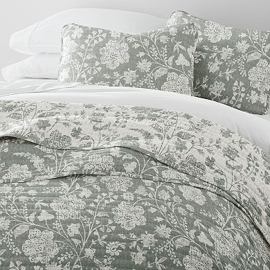 Home Collection Textured Floral Reversible All Season Down-Alternative Quilt Set