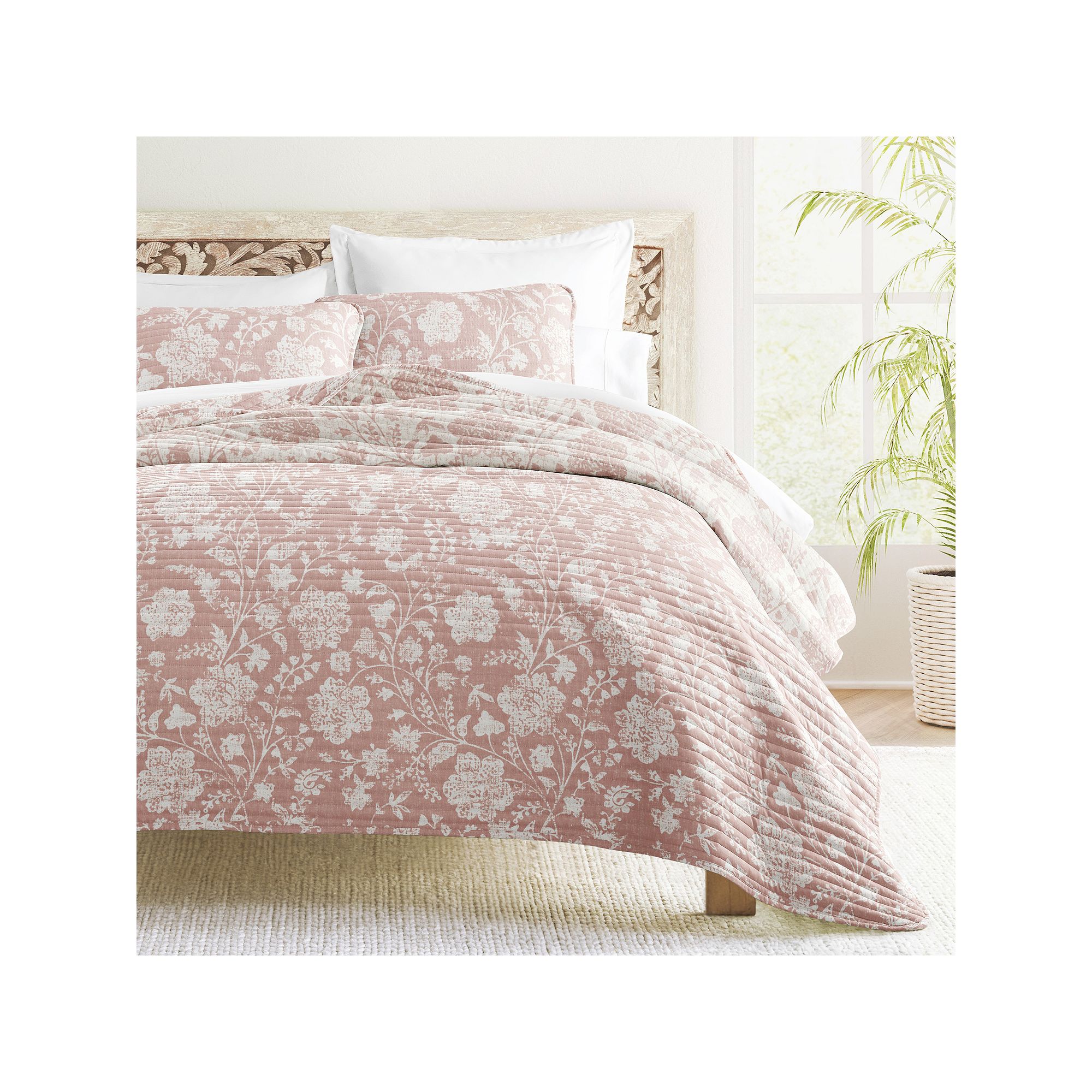 Home Collection Textured Floral Reversible All Season Down-Alternative Quil