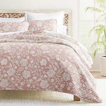 Home Collection Textured Floral Reversible All Season Down-Alternative Quilt Set