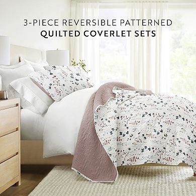 Home Collection Floral Patterned Reversible All Season Down-Alternative Quilt Set