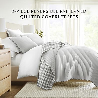 Home Collection Watercolor Plaid Reversible All Season Down-Alternative Quilt Set