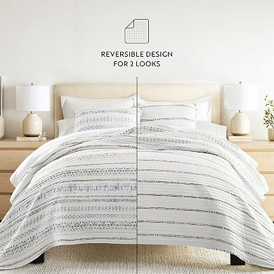 Home Collection Relic Stripe Reversible All Season Down-Alternative Quilt Set