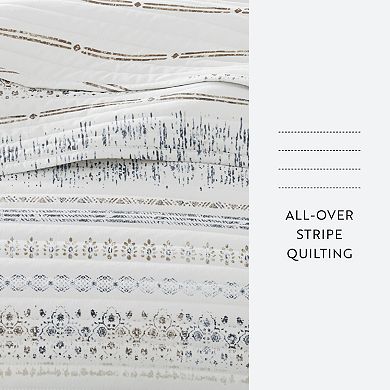 Home Collection Relic Stripe Reversible All Season Down-Alternative Quilt Set