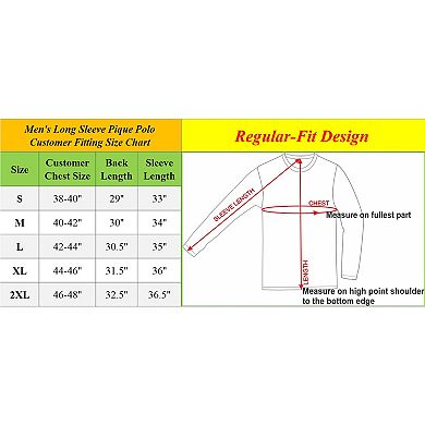 Men's JumpStart 2-Pack Modern Fit Long Sleeve Polo Shirt