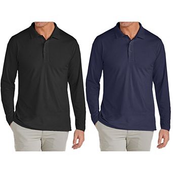 Men's JumpStart 2-Pack Modern Fit Long Sleeve Polo Shirt