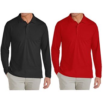 Men's JumpStart 2-Pack Modern Fit Long Sleeve Polo Shirt