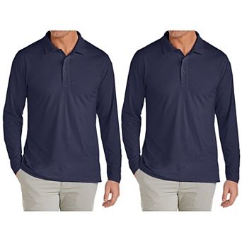 Men's JumpStart 2-Pack Modern Fit Long Sleeve Polo Shirt