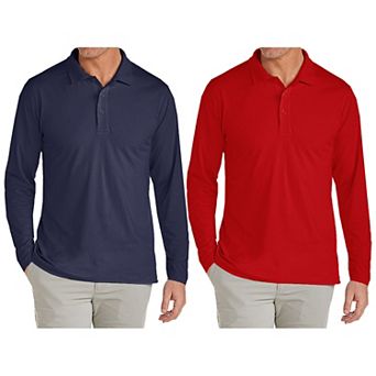 Men's JumpStart 2-Pack Modern Fit Long Sleeve Polo Shirt