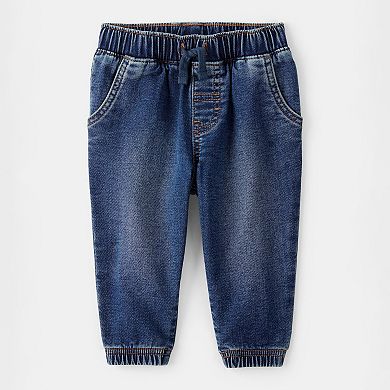 Baby Boy Carter's 2-Piece Acorn Button-Down Shirt & Pull-On Denim Pant Set