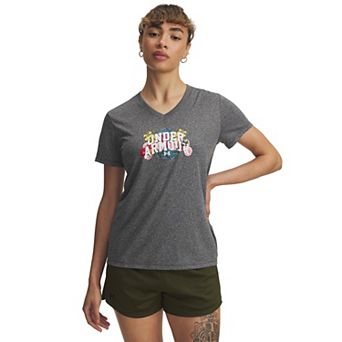 Women's Under Armour Watercolor Graphic V-Neck Short Sleeve Top