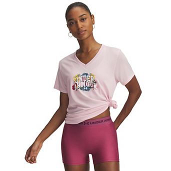 Women's Under Armour Watercolor Graphic V-Neck Short Sleeve Top