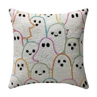 Celebrate Together™ Halloween Beaded Ghosts Decorative Pillow