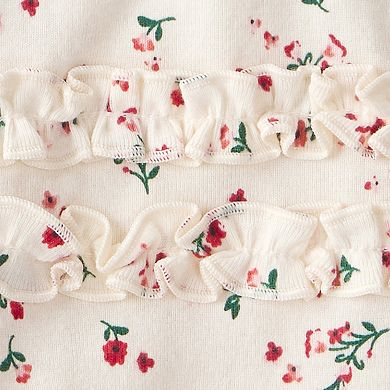 Baby Girl Carter’s 3 Piece Floral Bodysuit & Pant Set