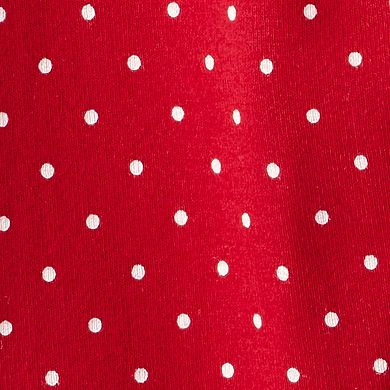 Baby Girl Carter’s 3 Piece Christmas Long Sleeve Bodysuit, Pant and Sleep & Play Pajamas Set