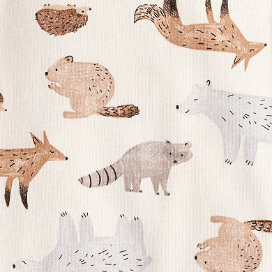 Baby Boys Carter’s 3-pc. Fox Print Long-Sleeve Bodysuit & Pant Set
