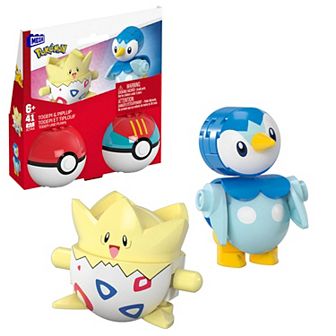 Mega Bloks Pokemon Poke Ball 2-Pack Building Toy Kit Togepi & Piplup (41 Pieces)