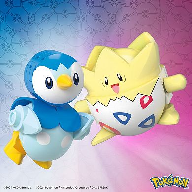 Mega Bloks Pokemon Poke Ball 2-Pack Building Toy Kit Togepi & Piplup (41 Pieces)