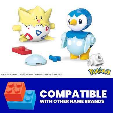 Mega Bloks Pokemon Poke Ball 2-Pack Building Toy Kit Togepi & Piplup (41 Pieces)