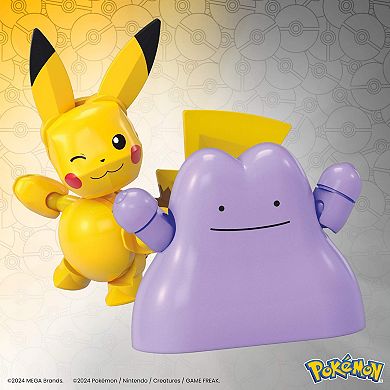 Mega Bloks Pokemon Poke Ball 2-Pack Building Toy Kit Pikachu & Ditto (42 Pieces)
