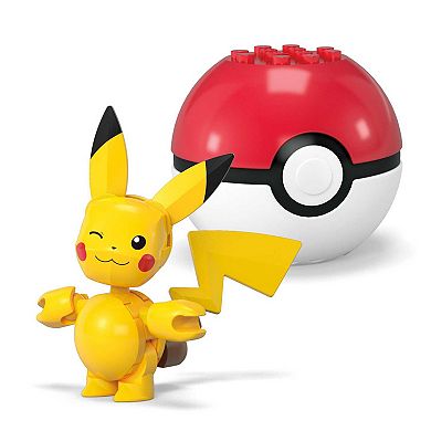 Mega Bloks Pokemon Poke Ball 2-Pack Building Toy Kit Pikachu & Ditto (42 Pieces)