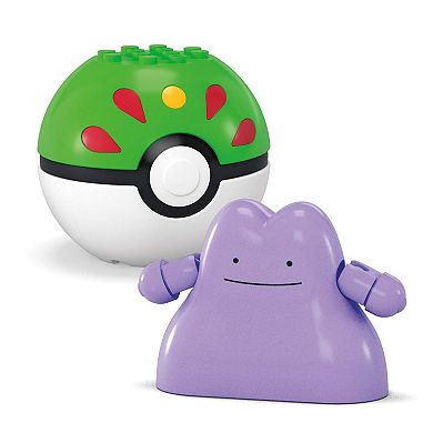 Mega Bloks Pokemon Poke Ball 2-Pack Building Toy Kit Pikachu & Ditto (42 Pieces)