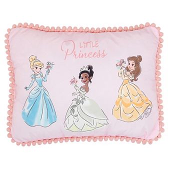 Lambs & Ivy Disney Princesses Pink Decorative Baby Nursery Throw Pillow