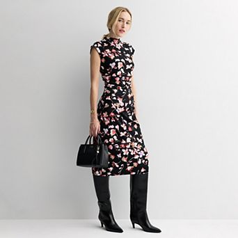 Petite Nine West Mock Neck Knit Dress