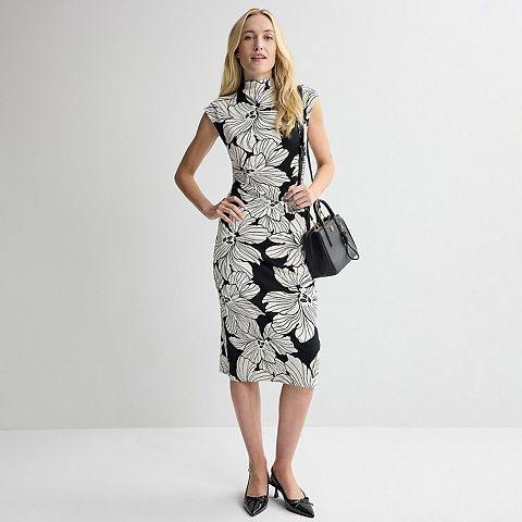 Женские платья Nine West Petite Nine West Mock Neck Knit Dress
