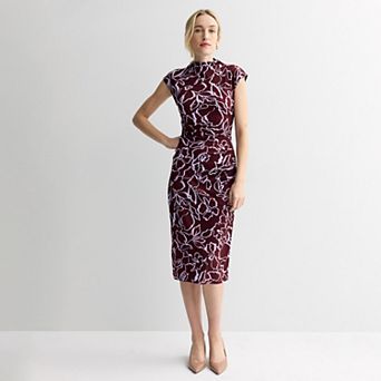 Petite Nine West Mock Neck Knit Dress