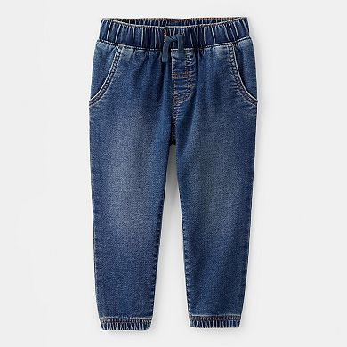 Toddler Boy Carter's 2-Piece Acorn Button-Down Shirt & Pull-On Denim Pant Set
