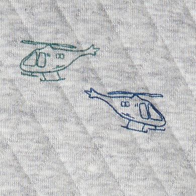 Toddler Boy Carter's 2-Piece Helicopter Quilted Hoodie & Pant Set