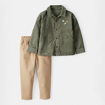 Toddler Boy Carter's 2 pc Button-Front Top & Pant Set
