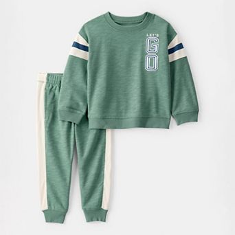 Toddler Boy Carter's 2 pc French Terry Sweatshirt & Pull-On Jogger Set