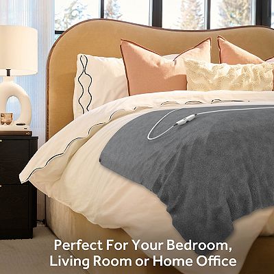 Sunbeam Taupe Heated Electric shops Blanket