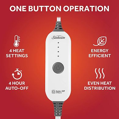 Sunbeam Electric 50 in. x 60 in. Arctic Plush Eco-Blend Heated Blanket