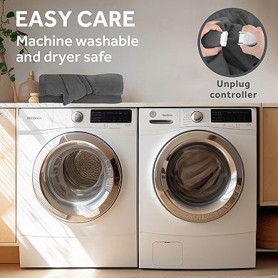 Sunbeam Electric 50 in. x 60 in. Arctic Plush Eco-Blend Heated Blanket