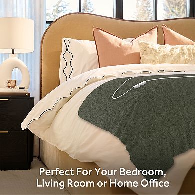 Sunbeam Nordic Sherpa Extra-Long Blanket