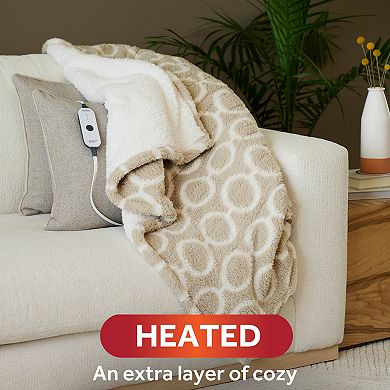 Sunbeam Nordic Sherpa Extra-Long Blanket