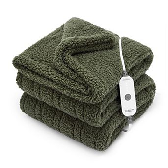 Sunbeam Nordic Sherpa Extra-Long Blanket