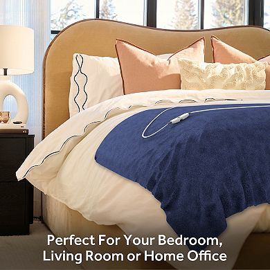 Sunbeam Electric 50 in. x 72 in. Nordic Premium Extra-Long Heated Blanket