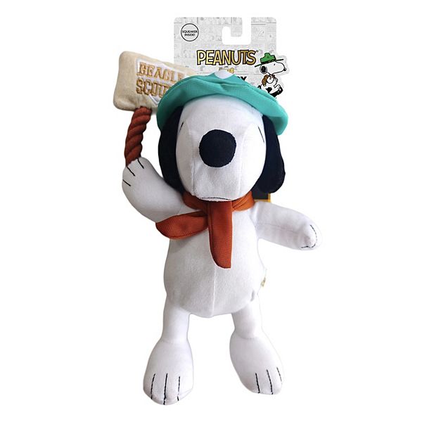 Woof Snoopy Beagle Scouts Plush Pet Toy - White