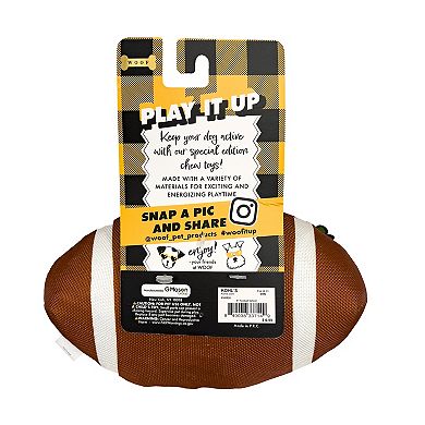 Woof Football Plush Dog Toy