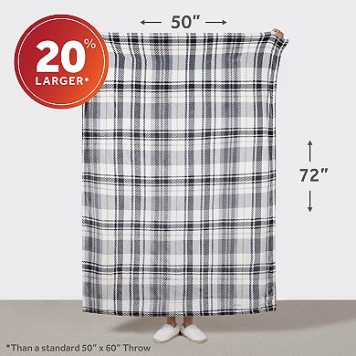 Sunbeam Electric 50 in. x 72 in. Nordic Velvet Sherpa Extra-Long Heated Blanket